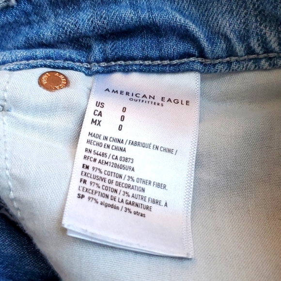 American Eagle Size 0 Jean shorts High rise - Picture 8 of 10
